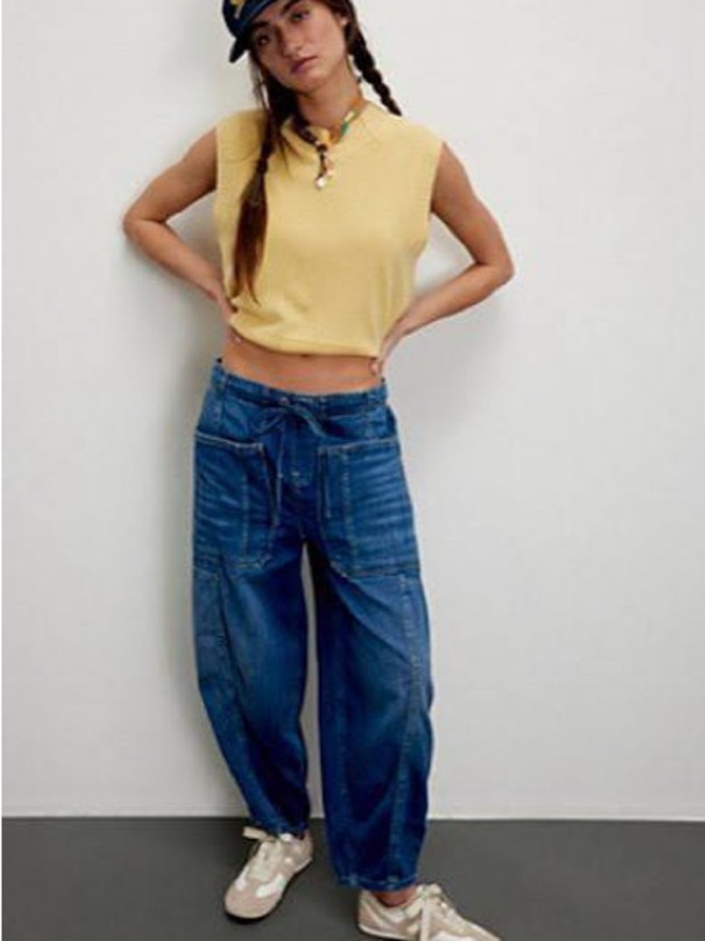Free People Silverton Puddle Barrel Denim Jeans